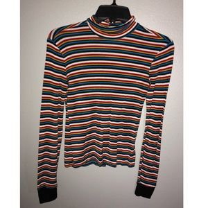 Striped turtleneck
